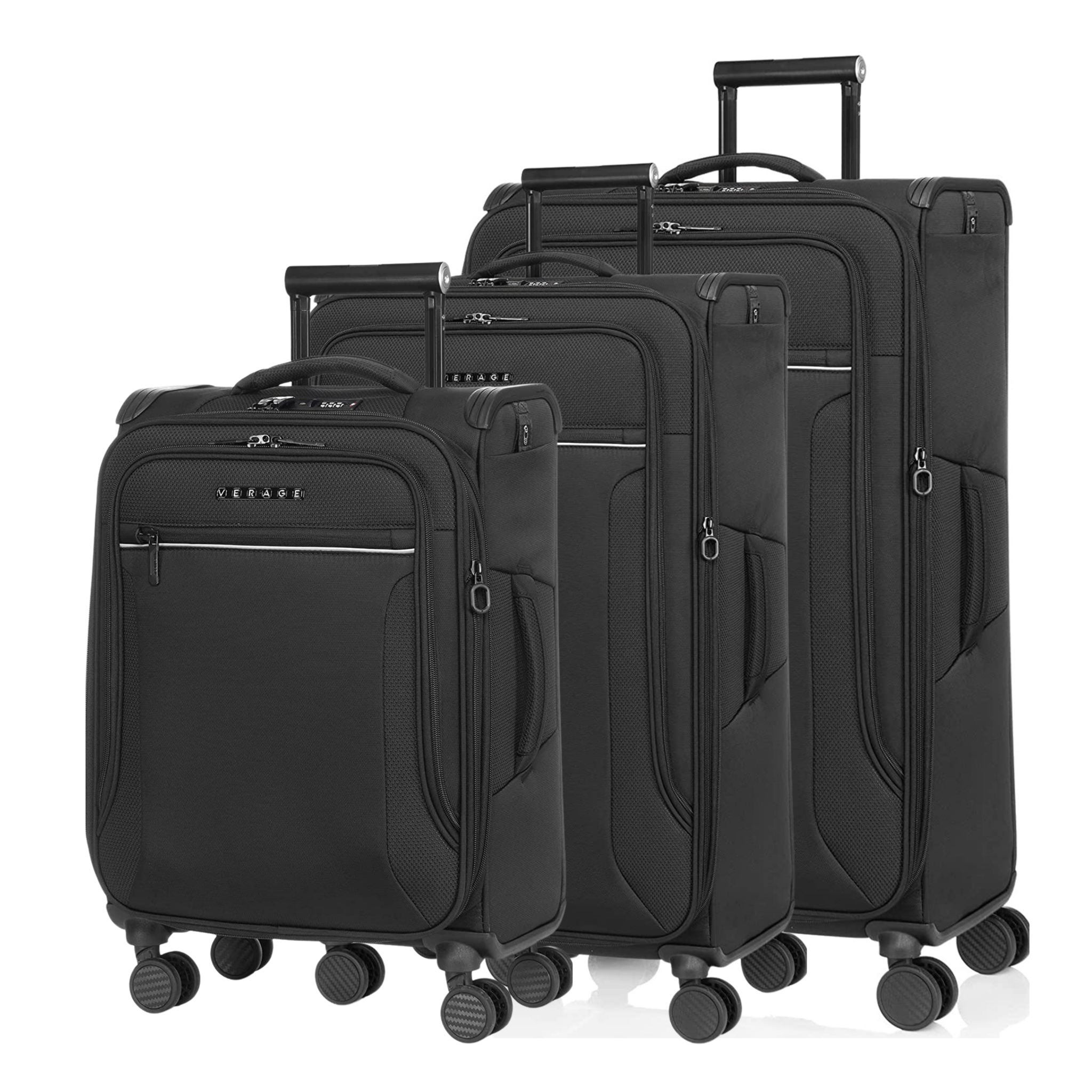 Toledo Suitcase Set Of 3 - Black - MOON - Luggage - Verage